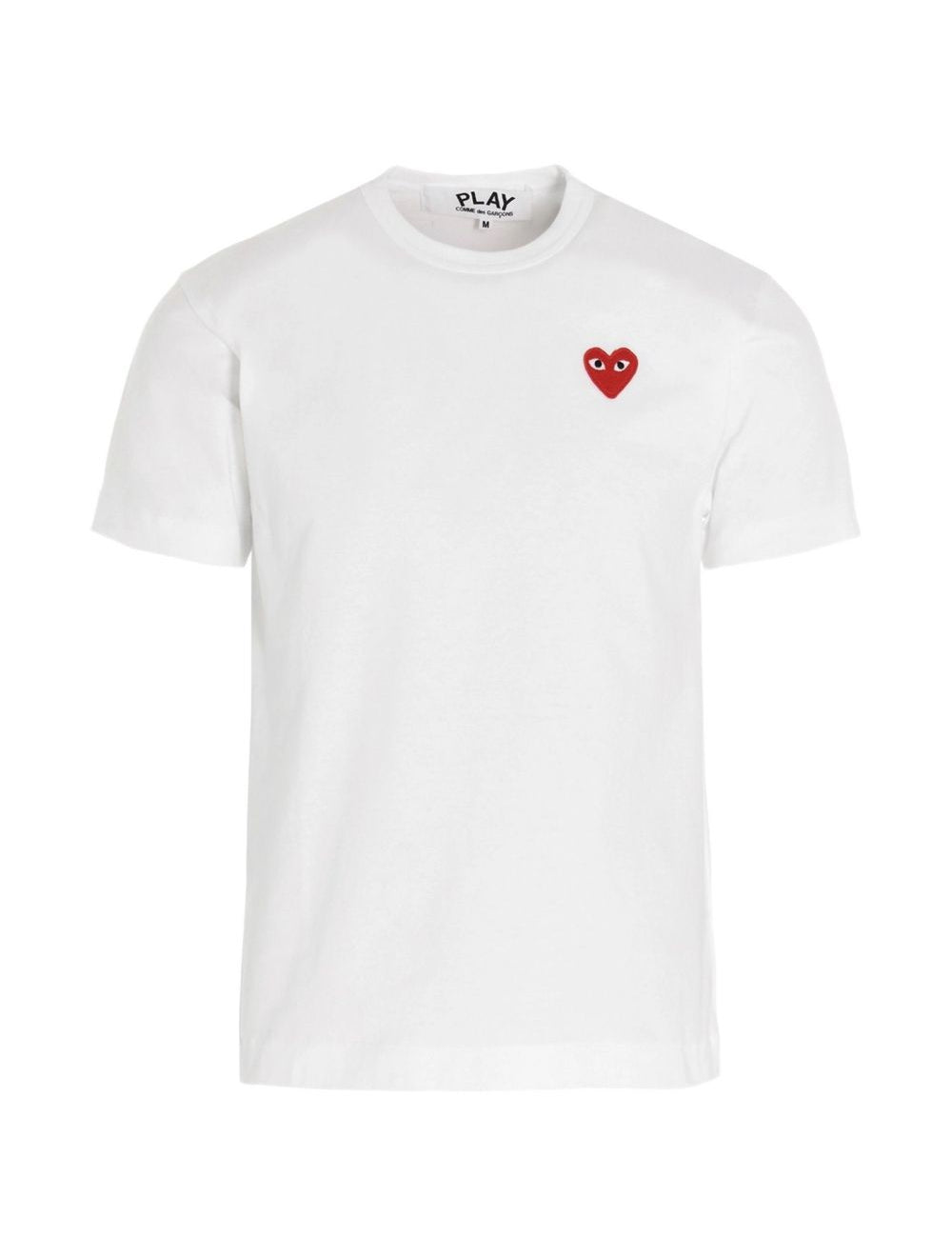 T-shirt con ricamo in bianco Comme des garcons play - uomo 
