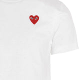 T-shirt con ricamo in bianco Comme des garcons play - uomo 