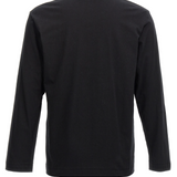 T-shirt con ricamo in nero 