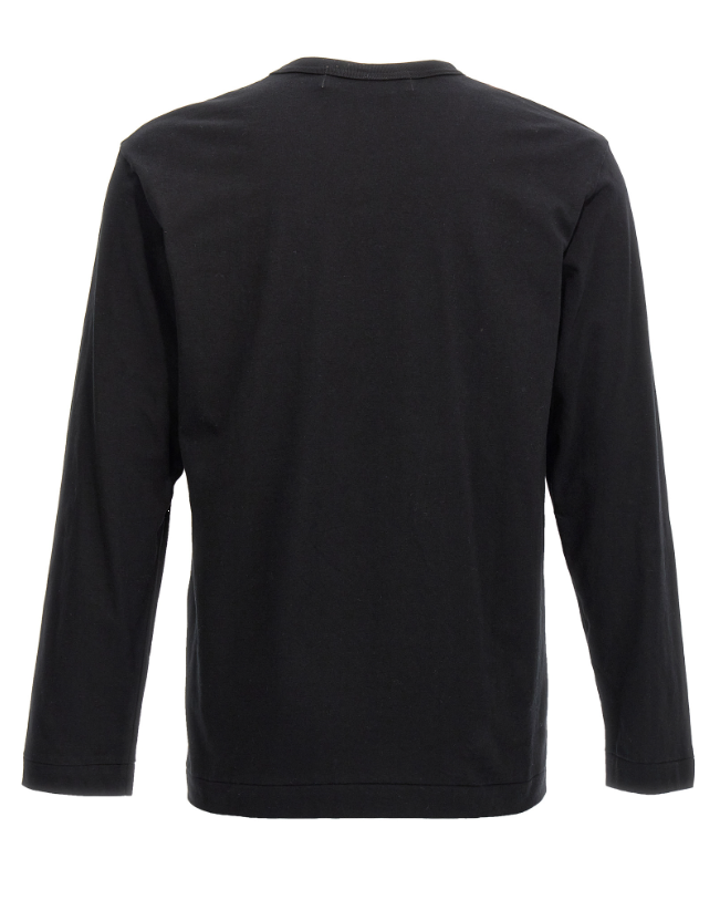 T-shirt con ricamo in nero 