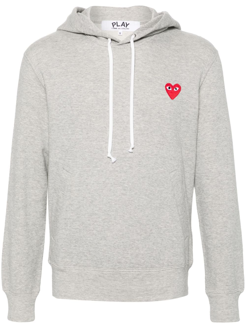 Felpa con applicazione in grigio Comme des garcons play - uomo 
