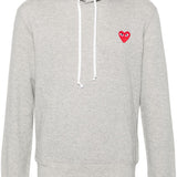 Felpa con applicazione in grigio Comme des garcons play - uomo 