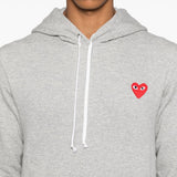 Felpa con applicazione in grigio Comme des garcons play - uomo 