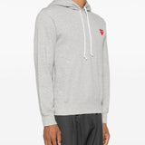Felpa con applicazione in grigio Comme des garcons play - uomo 