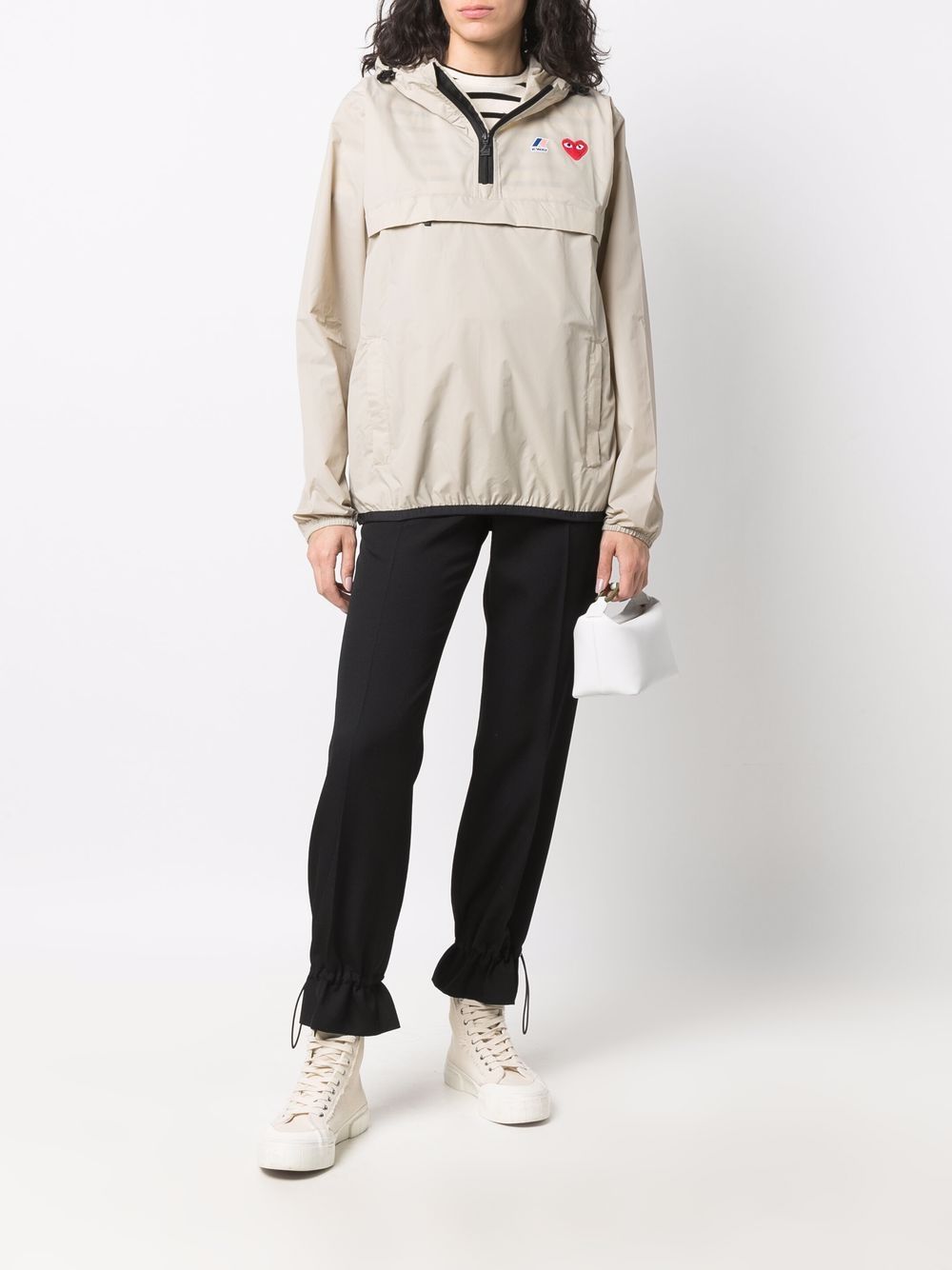 Giacca con cappuccio x K-Way in beige - unisex 