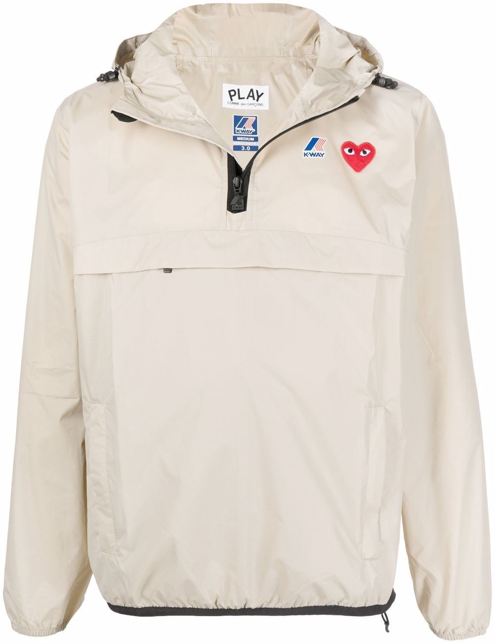 Giacca con cappuccio x K-Way in beige - unisex 