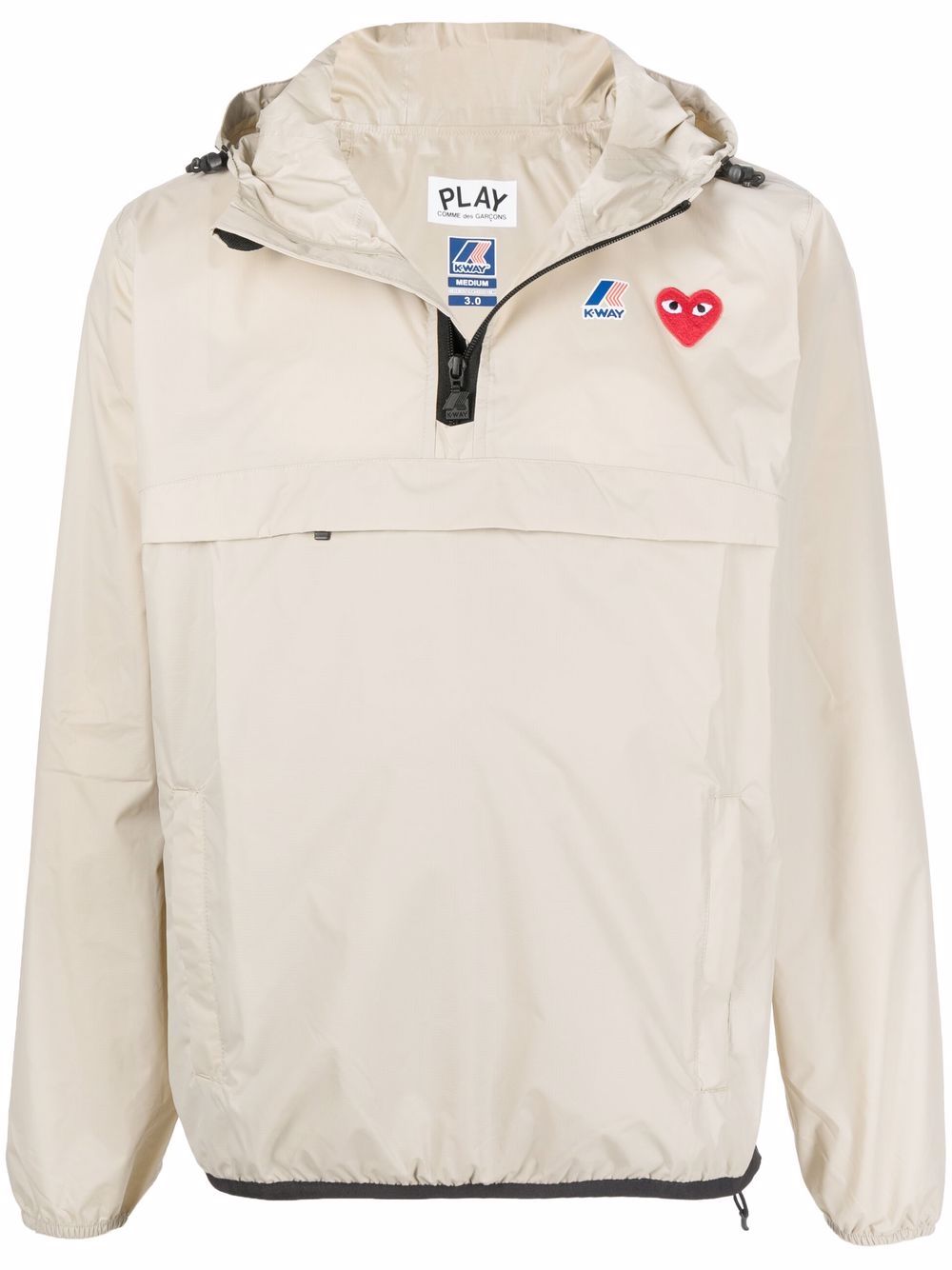 Giacca con cappuccio x K-Way in beige - unisex 