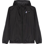 K-Way con cappuccio e logo in nero Comme des garcons play x k-way - unisex 