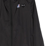 K-Way con cappuccio e logo in nero Comme des garcons play x k-way - unisex 