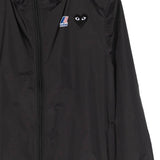K-Way con cappuccio e logo in nero Comme des garcons play x k-way - unisex 