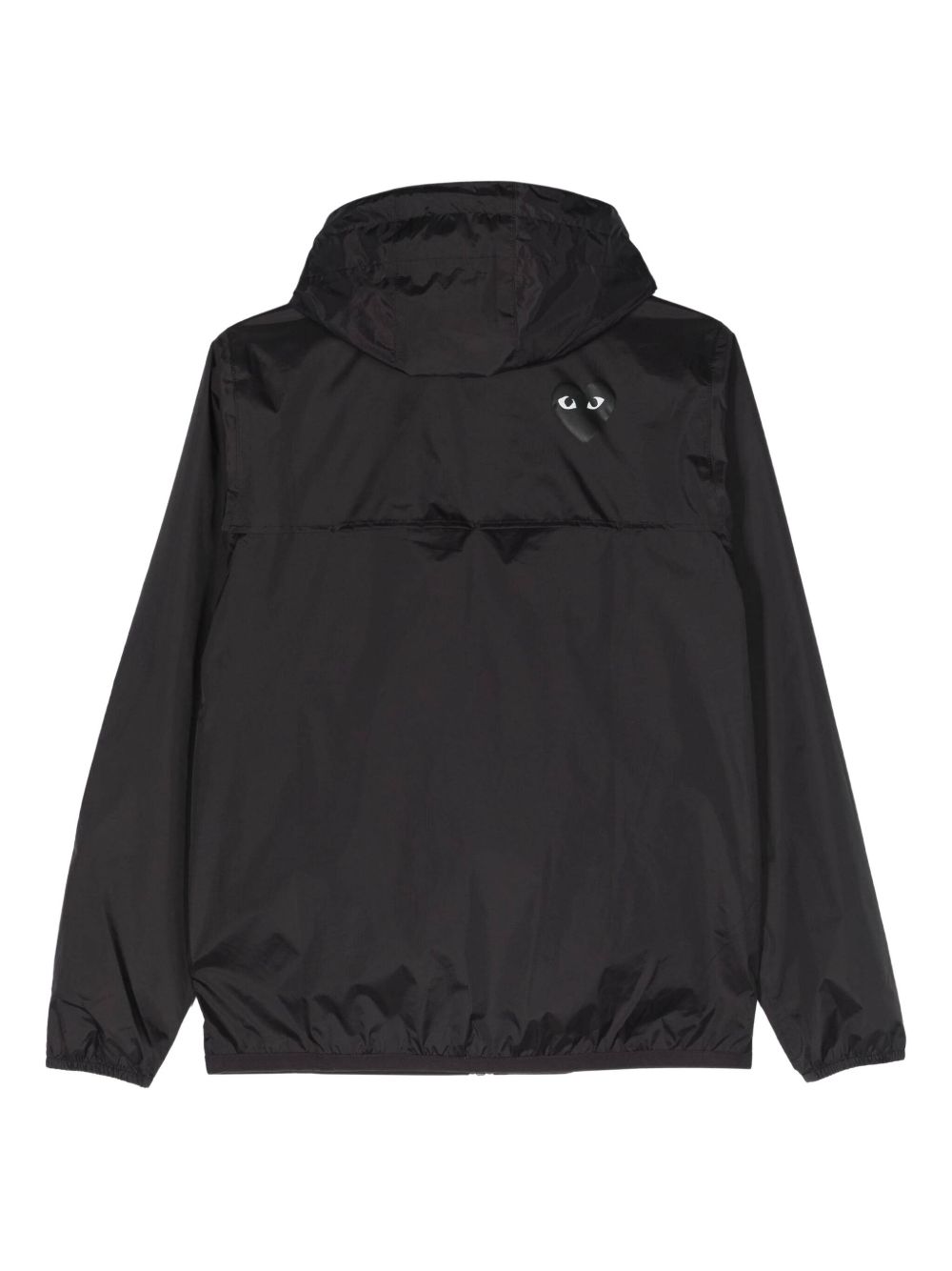 K-Way con cappuccio e logo in nero Comme des garcons play x k-way - unisex 