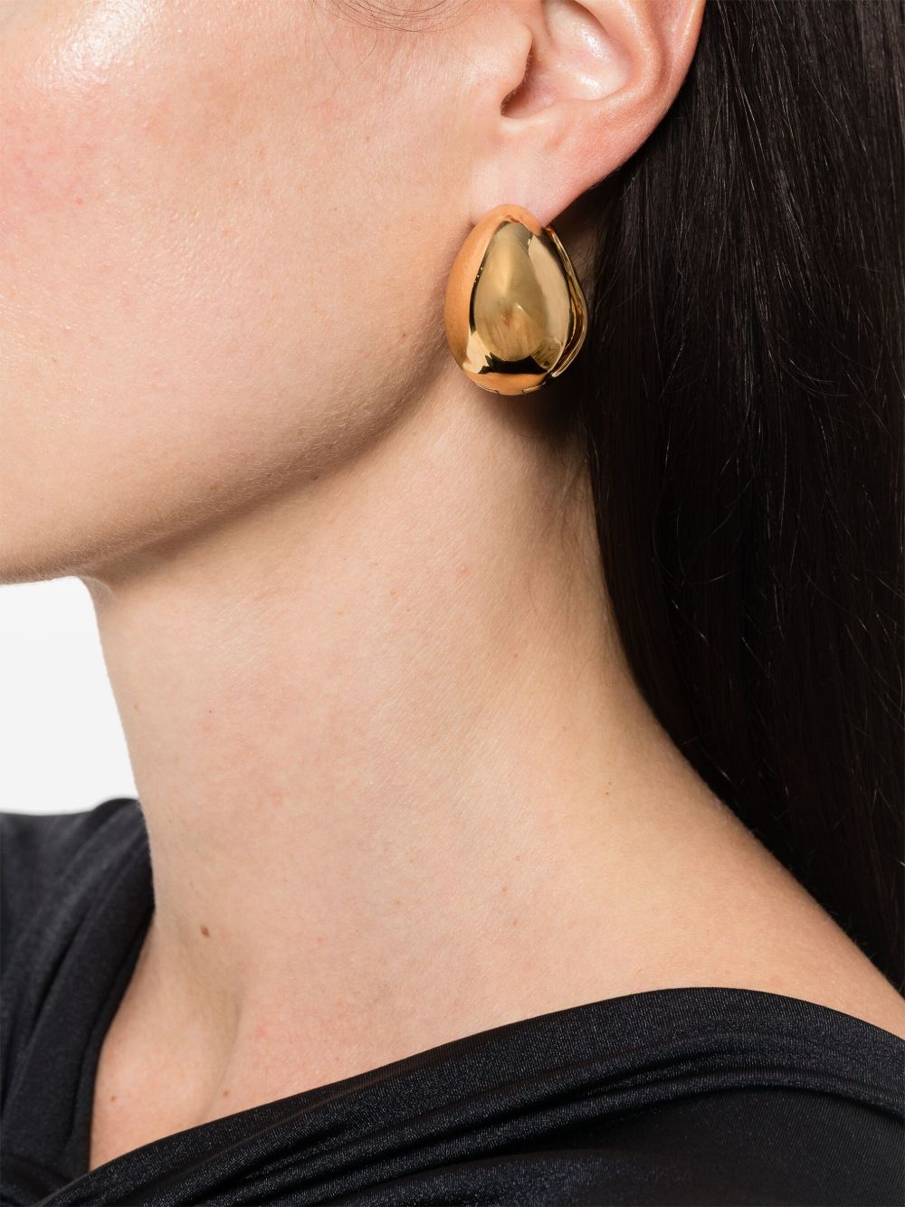 Orecchini a cerchio con logo in oro Coperni - donna 