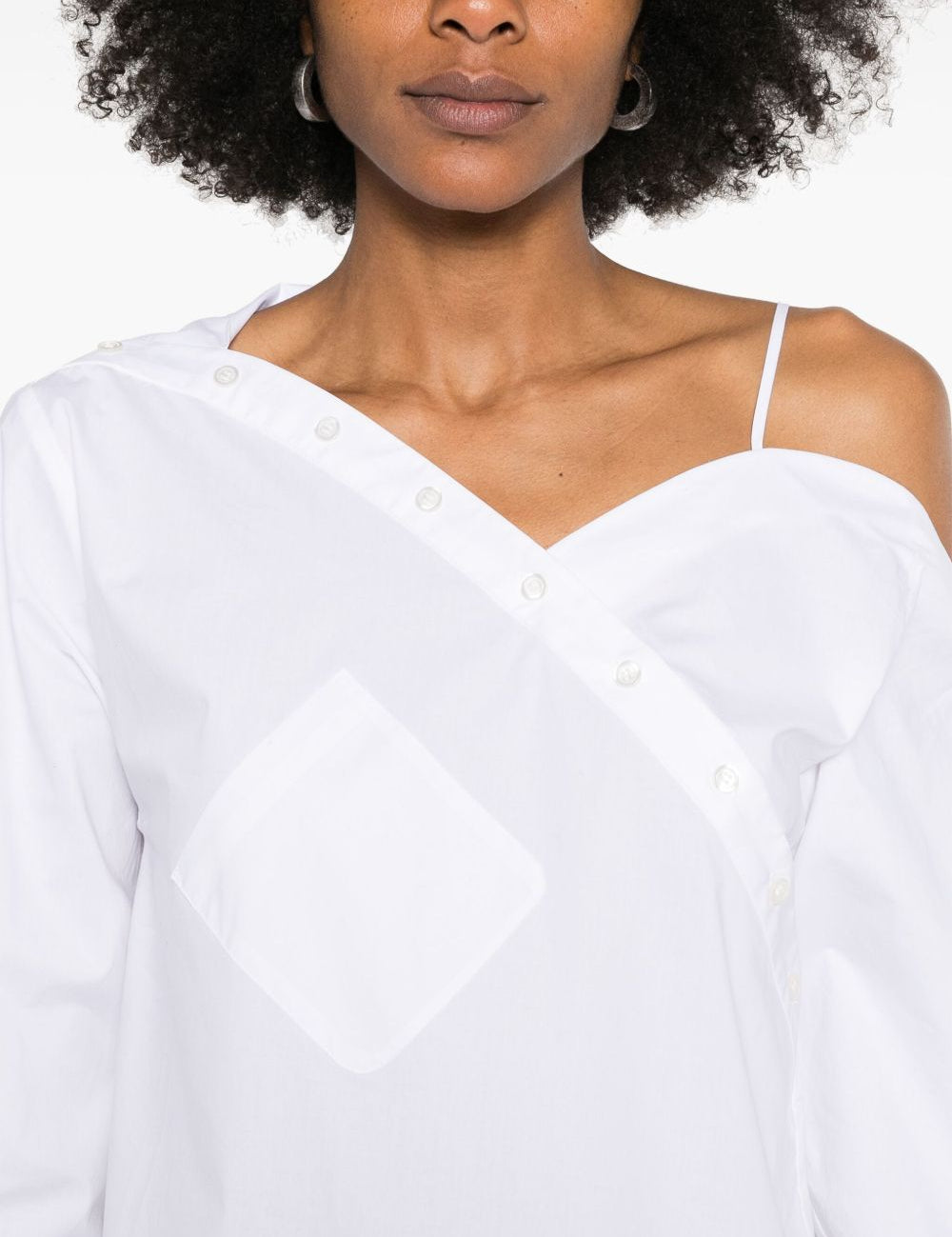Camicia Heart scollo asimmetrico in bianco Coperni - donna 