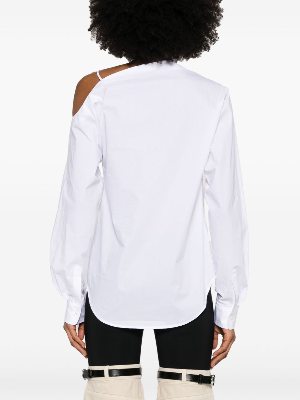 Camicia Heart scollo asimmetrico in bianco Coperni - donna 