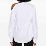 Camicia Heart scollo asimmetrico in bianco Coperni - donna 