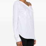 Camicia Heart scollo asimmetrico in bianco Coperni - donna 