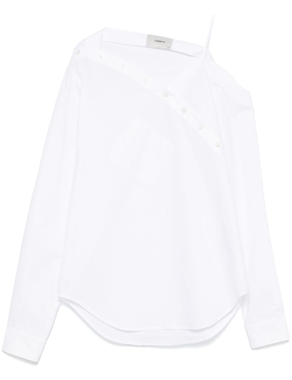Camicia Heart scollo asimmetrico in bianco Coperni - donna 