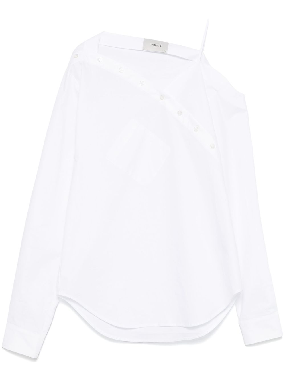 Camicia Heart scollo asimmetrico in bianco Coperni - donna 
