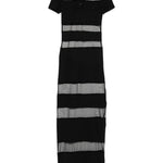 Abito polo semi trasparente a righe in nero Coperni - donna 
