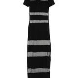 Abito polo semi trasparente a righe in nero Coperni - donna 