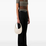 Polo semi trasparente a righe in verde Coperni - donna 