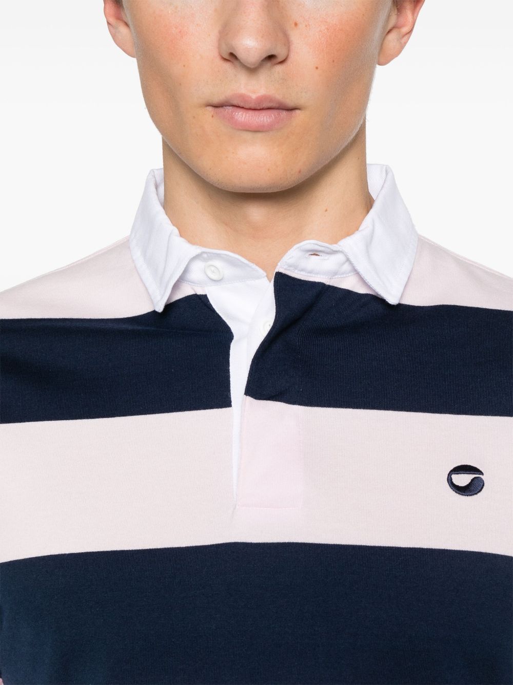 Polo a righe in rosa  e blu Coperni - donna 