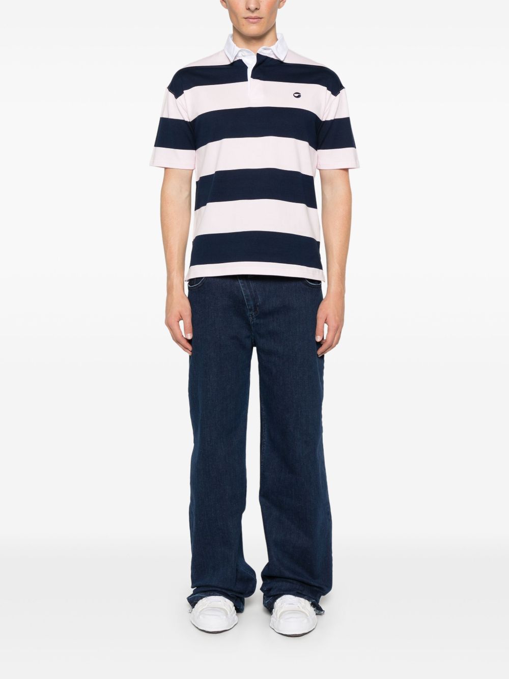 Polo a righe in rosa  e blu Coperni - donna 