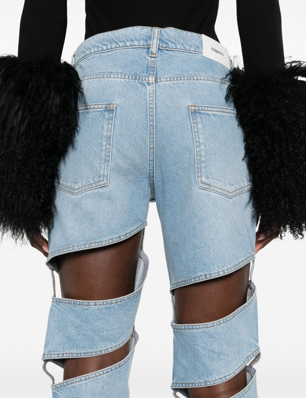 Jeans cut-out in azzurro Coperni - donna 
