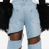Jeans cut-out in azzurro Coperni - donna 