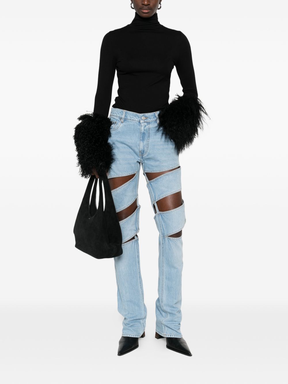 Jeans cut-out in azzurro Coperni - donna 