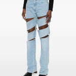 Jeans cut-out in azzurro Coperni - donna 
