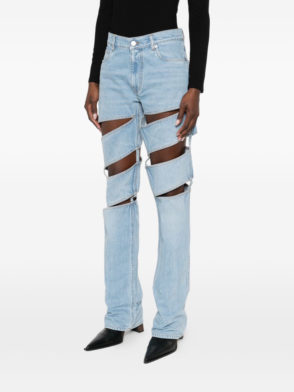 Jeans cut-out in azzurro Coperni - donna 
