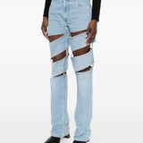 Jeans cut-out in azzurro Coperni - donna 