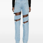 Jeans cut-out in azzurro Coperni - donna 