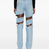 Jeans cut-out in azzurro Coperni - donna 