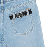 Jeans dritto con dettaglio in azzurro Coperni - donna 