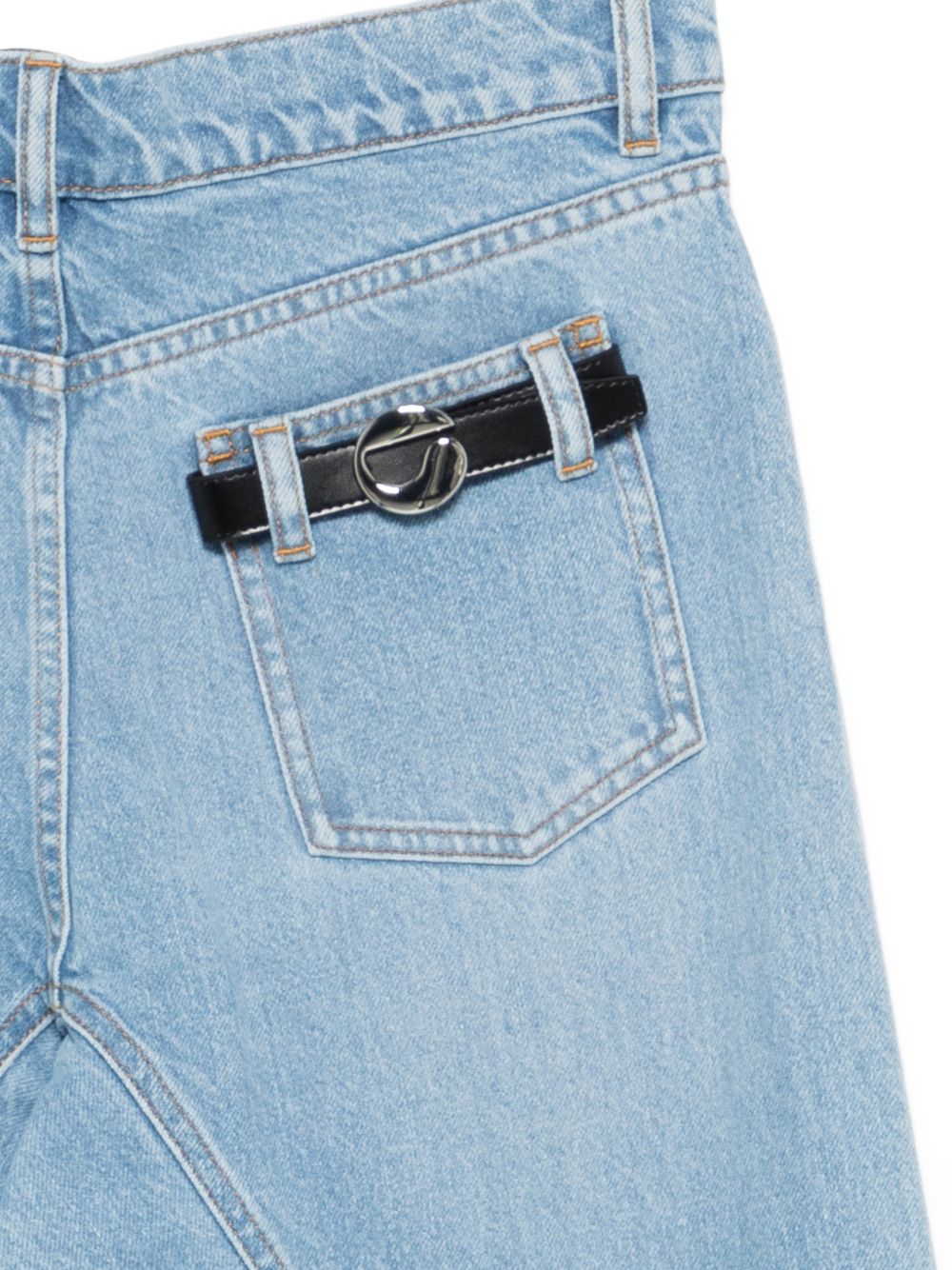Jeans dritto con dettaglio in azzurro Coperni - donna 