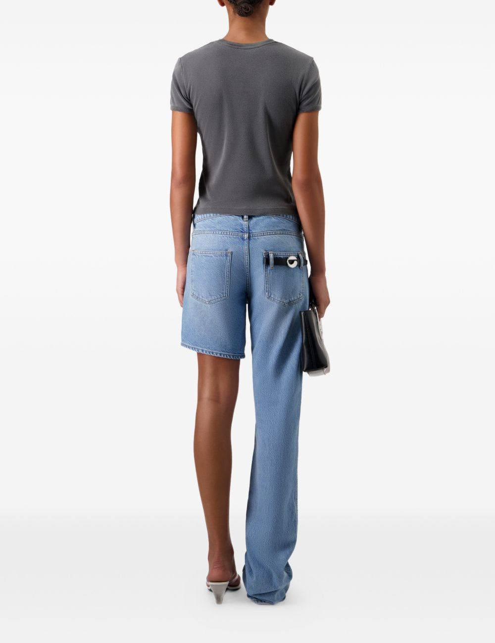 Jeans boyfriend asimmetrico in azzurro Coperni - donna 