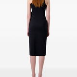 Abito lungo asimmetrico floreale in nero Coperni - donna 