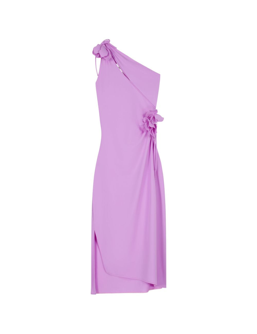 Abito midi asimmetrico con decorazioni in viola Coperni - donna 