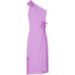 Abito midi asimmetrico con decorazioni in viola Coperni - donna 