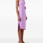 Abito midi asimmetrico con decorazioni in viola Coperni - donna 