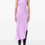 Abito midi con fiori in viola Coperni - donna 