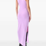Abito midi con fiori in viola Coperni - donna 