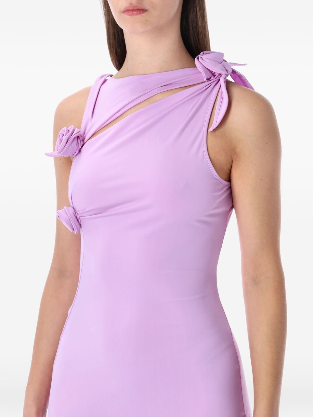 Abito midi con fiori in viola Coperni - donna 