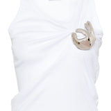 Top emoji con spilla in bianco Coperni - donna 