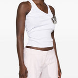 Top emoji con spilla in bianco Coperni - donna 