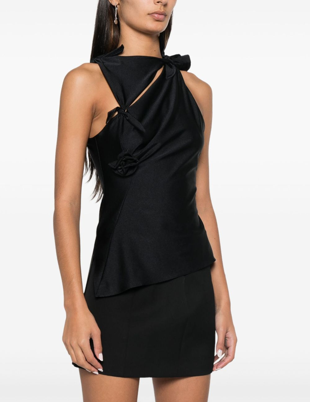 Top asimmetrico in nero Coperni - donna 