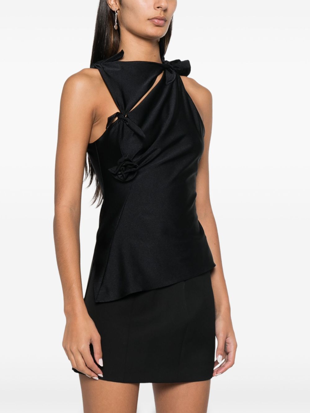 Top asimmetrico in nero Coperni - donna 