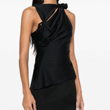 Top asimmetrico in nero Coperni - donna 